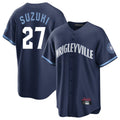 Johmsee C.Cubs #27 Seiya Suzuki Player Navy City Connect Home Game Stitched Jerseys