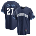 Johmsee C.Cubs #27 Seiya Suzuki Player Navy City Connect Home Game Stitched Jerseys