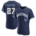 Johmsee C.Cubs #27 Seiya Suzuki Player Navy City Connect Limited Elite Home Stitched Jerseys