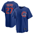 Johmsee C.Cubs #27 Seiya Suzuki Player Royal Home Game Stitched Jerseys