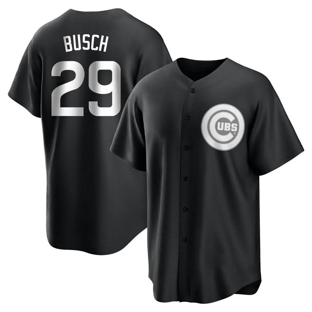 Johmsee C.Cubs #29 Michael Busch Player Black Game Stitched Jerseys