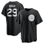 Johmsee C.Cubs #29 Michael Busch Player Black Game Stitched Jerseys