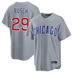 Johmsee C.Cubs #29 Michael Busch Player Gray Home Game Stitched Jerseys