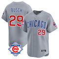 Johmsee C.Cubs #29 Michael Busch Player Gray Road 150th Anniversary Limited Home Stitched Jerseys