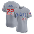 Johmsee C.Cubs #29 Michael Busch Player Gray Road Limited Elite Home Stitched Jerseys