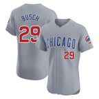 Johmsee C.Cubs #29 Michael Busch Player Gray Road Limited Elite Home Stitched Jerseys