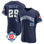 Johmsee C.Cubs #29 Michael Busch Player Navy City Connect 150th Anniversary Limited Elite Home Stitched Jerseys