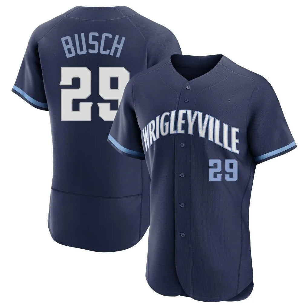 Johmsee C.Cubs #29 Michael Busch Player Navy City Connect Limited Elite Home Stitched Jerseys