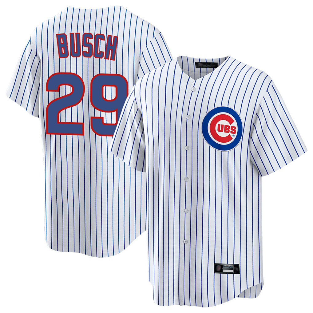 Johmsee C.Cubs #29 Michael Busch Player White Game Home Stitched Jerseys