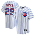 Johmsee C.Cubs #29 Michael Busch Player White Game Home Stitched Jerseys