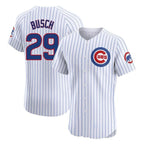 Johmsee C.Cubs #29 Michael Busch Player White Limited Elite Home Game Stitched Jerseys