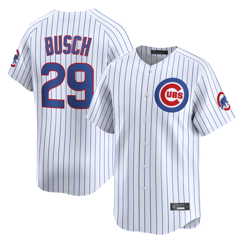 Johmsee C.Cubs #29 Michael Busch Player White Limited Home Game Stitched Jerseys