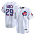 Johmsee C.Cubs #29 Michael Busch Player White Limited Home Game Stitched Jerseys