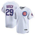 Johmsee C.Cubs #29 Michael Busch Player White Limited Home Game Stitched Jerseys
