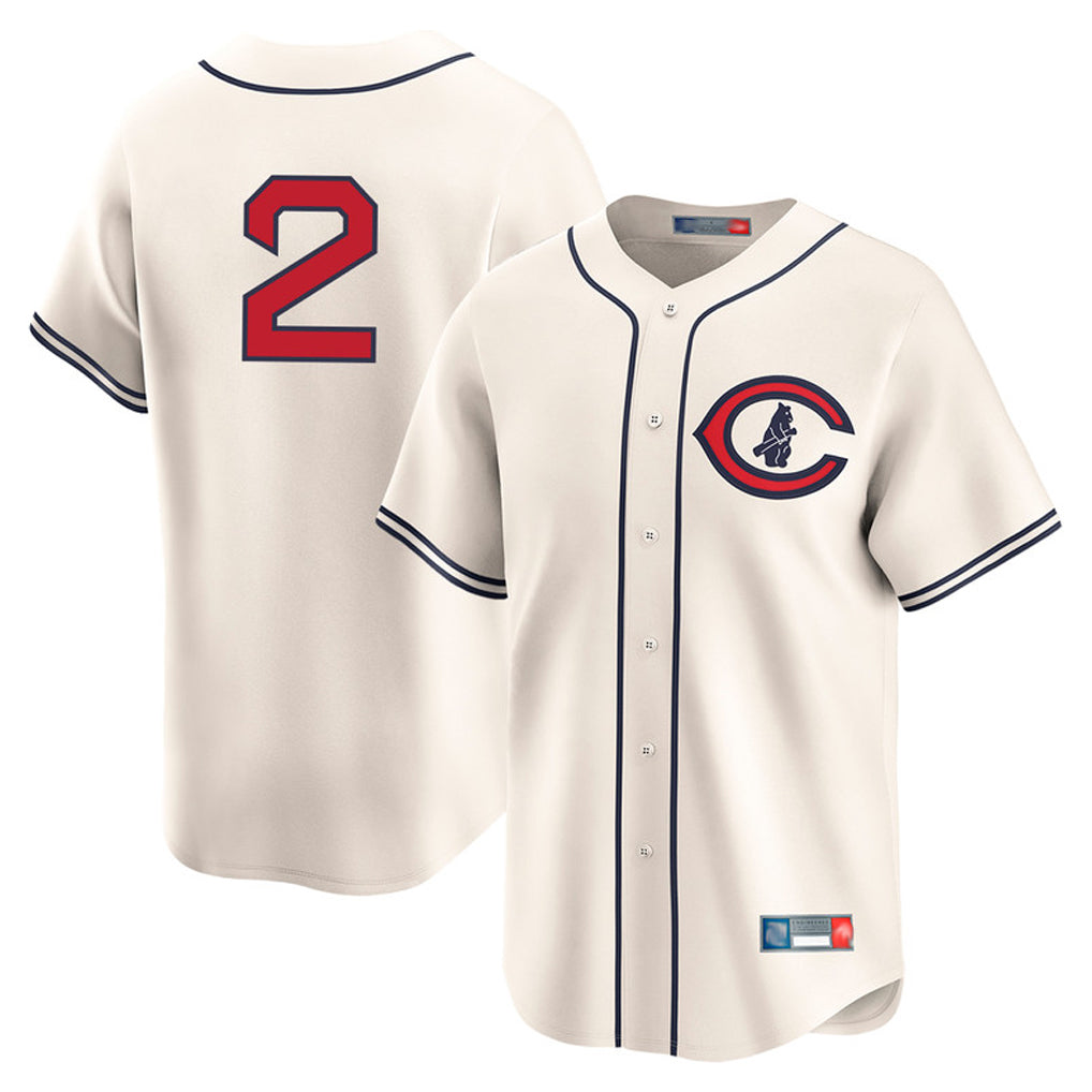 Johmsee C.Cubs #2 Nico Hoerner Player Cream Field of Dreams Limited Home Game Stitched Jerseys