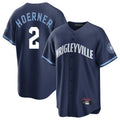 Johmsee C.Cubs #2 Nico Hoerner Player Navy City Connect Home Game Stitched Jerseys