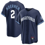 Johmsee C.Cubs #2 Nico Hoerner Player Navy City Connect Home Game Stitched Jerseys