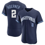 Johmsee C.Cubs #2 Nico Hoerner Player Navy City Connect Limited Elite Home Stitched Jerseys