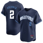 Johmsee C.Cubs #2 Nico Hoerner Player Navy City Connect Limited Home Stitched Jerseys