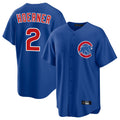 Johmsee C.Cubs #2 Nico Hoerner Player Royal Home Game Stitched Jerseys
