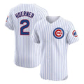 Johmsee C.Cubs #2 Nico Hoerner Player White Limited Elite Home Game Stitched Jerseys