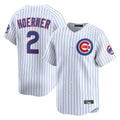 Johmsee C.Cubs #2 Nico Hoerner Player White Limited Home Game Stitched Jerseys