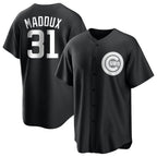 Johmsee C.Cubs #31 Greg Maddux Player Black Game Stitched Jerseys