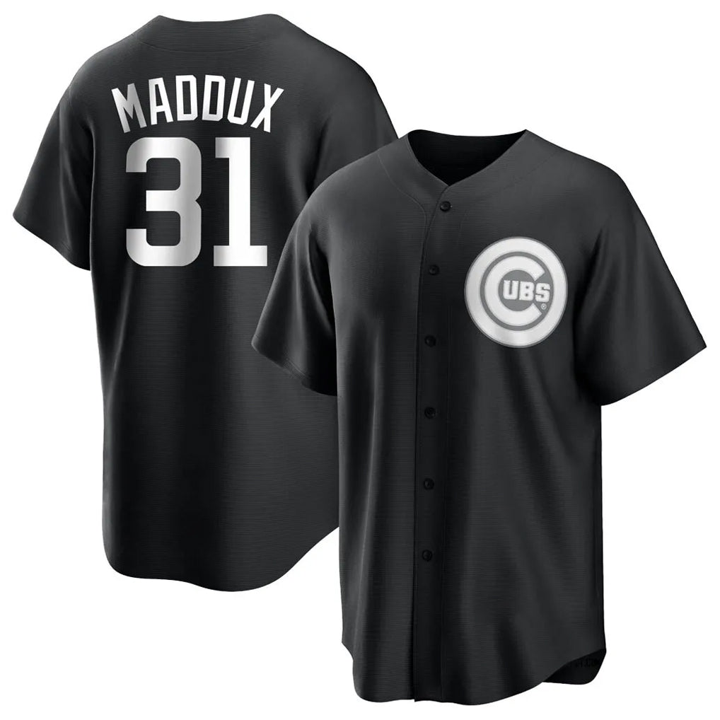 Johmsee C.Cubs #31 Greg Maddux Player Black Game Stitched Jerseys