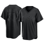 Johmsee C.Cubs #31 Greg Maddux Player Black T-shirt Home Game Stitched Jerseys
