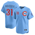 Johmsee C.Cubs #31 Greg Maddux Player Light Blue Limited Home Stitched Jerseys