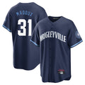 Johmsee C.Cubs #31 Greg Maddux Player Navy City Connect Home Game Stitched Jerseys