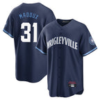 Johmsee C.Cubs #31 Greg Maddux Player Navy City Connect Home Game Stitched Jerseys
