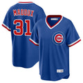 Johmsee C.Cubs #31 Greg Maddux Player Royal T-shirt Cooperstown Collection Limited Stitched Jerseys