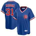 Johmsee C.Cubs #31 Greg Maddux Player Royal T-shirt Cooperstown Collection Limited Stitched Jerseys