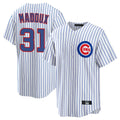 Johmsee C.Cubs #31 Greg Maddux Player White Game Home Stitched Jerseys