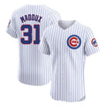 Johmsee C.Cubs #31 Greg Maddux Player White Limited Elite Home Game Stitched Jerseys