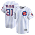 Johmsee C.Cubs #31 Greg Maddux Player White Limited Home Game Stitched Jerseys