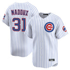 Johmsee C.Cubs #31 Greg Maddux Player White Limited Home Game Stitched Jerseys