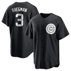 Johmsee C.Cubs #3 Alex Bregman Black Game Stitched Jerseys