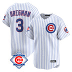 Johmsee C.Cubs #3 Alex Bregman White Game Home Stitched Jerseys