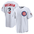 Johmsee C.Cubs #3 Alex Bregman White USA 250 Fourth of July Home Stadium Jersey