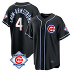 Johmsee C.Cubs #4 Pete Crow-Armstrong Player Black Fashion Out 150th Anniversary Game Stitched Jerseys