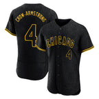 Johmsee C.Cubs #4 Pete Crow-Armstrong Player Black Snake Skin City Limited Elite Home Game Stitched Jerseys