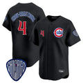 Johmsee C.Cubs #4 Pete Crow-Armstrong Player Black Vapor Premier Limited Home Stitched Jerseys