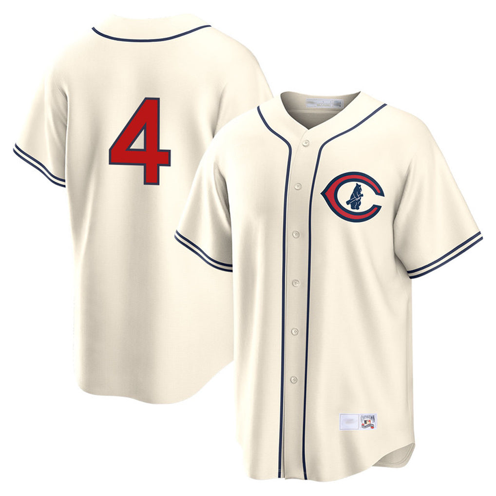 Johmsee C.Cubs #4 Pete Crow-Armstrong Player Cream Field of Dreams Home Game Stitched Jerseys