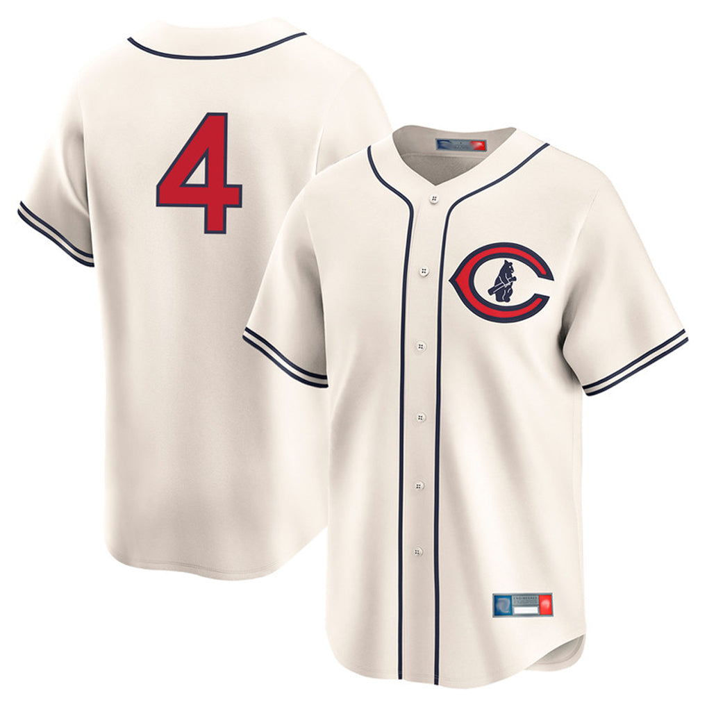 Johmsee C.Cubs #4 Pete Crow-Armstrong Player Cream Field of Dreams Limited Home Game Stitched Jerseys