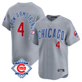 Johmsee C.Cubs #4 Pete Crow-Armstrong Player Gray Road 150th Anniversary Limited Home Stitched Jerseys