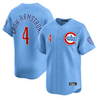 Johmsee C.Cubs #4 Pete Crow-Armstrong Player Light Blue Limited Home Stitched Jerseys
