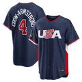 Johmsee C.Cubs #4 Pete Crow-Armstrong Player Navy USA 2026 World Classic Home Limited Stitched Jerseys