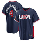 Johmsee C.Cubs #4 Pete Crow-Armstrong Player Navy USA 2026 World Classic Home Limited Stitched Jerseys